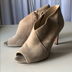 Franco Sarto Suede Peeptoe Heel